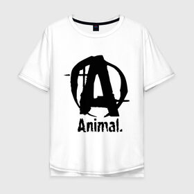 Мужская футболка хлопок Oversize с принтом Animal 2 в Кировске, 100% хлопок | свободный крой, круглый ворот, “спинка” длиннее передней части | animal