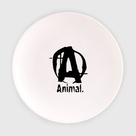 Тарелка с принтом Animal 2 в Кировске, фарфор | диаметр - 210 мм
диаметр для нанесения принта - 120 мм | animal