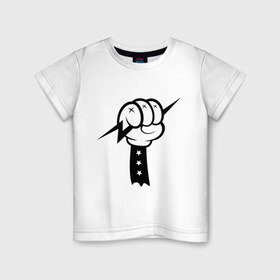 Детская футболка хлопок с принтом Volt Hand в Кировске, 100% хлопок | круглый вырез горловины, полуприлегающий силуэт, длина до линии бедер | Тематика изображения на принте: swag | вольт | мультик | сваг | свэг