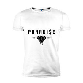 Мужская футболка премиум с принтом Paradise Diamond в Кировске, 92% хлопок, 8% лайкра | приталенный силуэт, круглый вырез ворота, длина до линии бедра, короткий рукав | swag | алмаз | бриллиант | драгоценности | камень | сваг | свэг