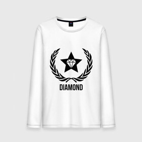 Мужской лонгслив хлопок с принтом Diamond Star в Кировске, 100% хлопок |  | bshirts | swag | алмаз | бриллиант | драгоценности | камень | сваг | свэг
