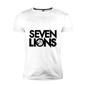 Мужская футболка премиум с принтом 7 Lions в Кировске, 92% хлопок, 8% лайкра | приталенный силуэт, круглый вырез ворота, длина до линии бедра, короткий рукав | seven lions | лев | львы | семь | семь львов