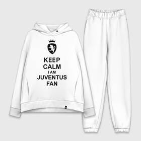 Женский костюм хлопок Oversize с принтом keep calm I am juventus fan в Кировске,  |  | juventus | keep calm | болельщик | кип калм | фанат | футбол | ювентус