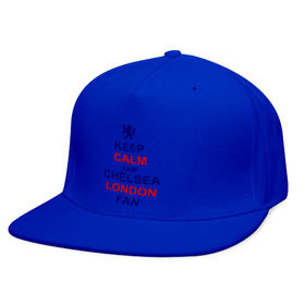 Кепка снепбек с прямым козырьком с принтом keep calm I am Chelsea London fan в Кировске, хлопок 100% |  | лондон