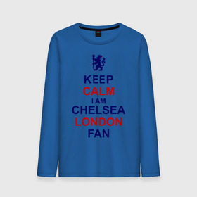 Мужской лонгслив хлопок с принтом keep calm I am Chelsea London fan в Кировске, 100% хлопок |  | Тематика изображения на принте: лондон