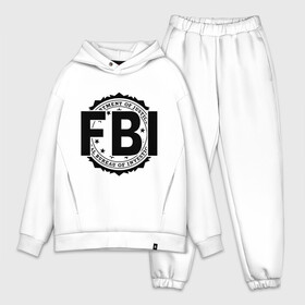 Мужской костюм хлопок OVERSIZE с принтом FBI LOGO в Кировске,  |  | fbi | federal bureau of investigation | америка | спецслужбы | сша | фбр | федеральное бюро расследований