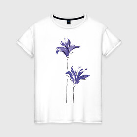 Женская футболка хлопок с принтом Другие цветы в Кировске, 100% хлопок | прямой крой, круглый вырез горловины, длина до линии бедер, слегка спущенное плечо | девушкам | красивые рисунки | цветочки