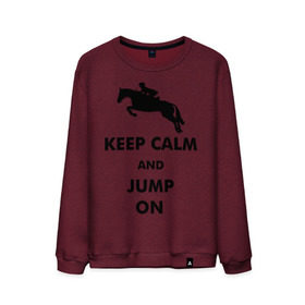 Мужской свитшот хлопок с принтом Keep Calm - конный спорт - лошади в Кировске, 100% хлопок |  | Тематика изображения на принте: keep calm | конный | лошади