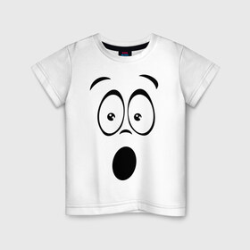 Детская футболка хлопок с принтом Удивление в Кировске, 100% хлопок | круглый вырез горловины, полуприлегающий силуэт, длина до линии бедер | глаза | глазище | позитив | смайл | удивление