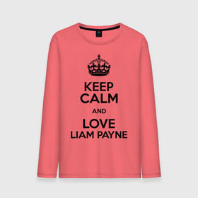 Мужской лонгслив хлопок с принтом Keep calm and love Liam Payne в Кировске, 100% хлопок |  | 1d | keep calm | liam payne | music | one direction | лиам пейн