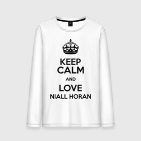Мужской лонгслив хлопок с принтом Keep calm and love Niall Horan в Кировске, 100% хлопок |  | 1d | keep calm | music | niall horan | one direction | найл хоран