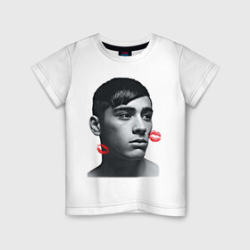 Детская футболка хлопок с принтом Zayn Malik в Кировске, 100% хлопок | круглый вырез горловины, полуприлегающий силуэт, длина до линии бедер | 1d | keep calm | kiss | music | one direction | zayn malik | зейн малик | поцелуй