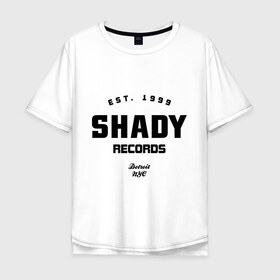 Мужская футболка хлопок Oversize с принтом Shady records в Кировске, 100% хлопок | свободный крой, круглый ворот, “спинка” длиннее передней части | хип хоп