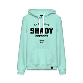 Женская толстовка хлопок с принтом Shady records в Кировске, френч-терри, мягкий теплый начес внутри (100% хлопок) | карман-кенгуру, эластичные манжеты и нижняя кромка, капюшон с подкладом и шнурком | хип хоп