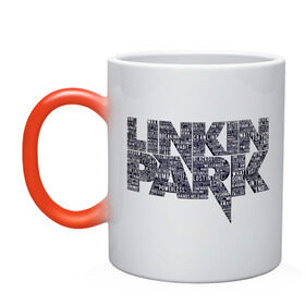 Кружка хамелеон с принтом Linkin Park в Кировске, керамика | меняет цвет при нагревании, емкость 330 мл | linkin park | rock | альтернативный метал | альтернативный рок | линкин парк | ню метал | рок | рэпкор | электроник рок