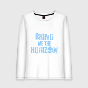 Женский лонгслив хлопок с принтом Bring me the horizon череп в Кировске, 100% хлопок |  | bmth | bring me the horizon | hardcore | kubana 2014 | rock | дэткор | музыка | рок | рок группы | череп | черепок