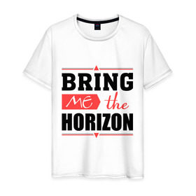 Мужская футболка хлопок с принтом Bring me the horizon в Кировске, 100% хлопок | прямой крой, круглый вырез горловины, длина до линии бедер, слегка спущенное плечо. | bmth | bring me the horizon | hardcore | kubana 2014 | rock | дэткор | музыка | рок | рок группы