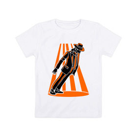Детская футболка хлопок с принтом Майкл Джексон легенда в Кировске, 100% хлопок | круглый вырез горловины, полуприлегающий силуэт, длина до линии бедер | легенда | майкл | майкл джексон | майкл джексон легенда | поп король