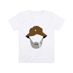 Детская футболка хлопок с принтом Владелец фермы в Кировске, 100% хлопок | круглый вырез горловины, полуприлегающий силуэт, длина до линии бедер | Тематика изображения на принте: борода | зомби