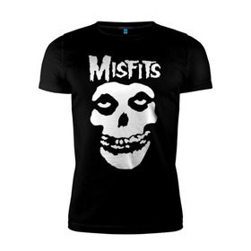 Мужская футболка премиум с принтом Misfits в Кировске, 92% хлопок, 8% лайкра | приталенный силуэт, круглый вырез ворота, длина до линии бедра, короткий рукав | misfits