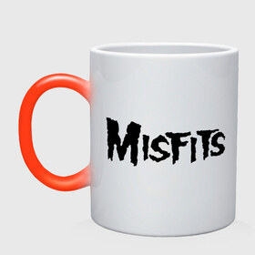 Кружка хамелеон с принтом Misfits logo в Кировске, керамика | меняет цвет при нагревании, емкость 330 мл | misfits