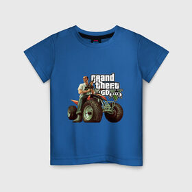 Детская футболка хлопок с принтом GTA V в Кировске, 100% хлопок | круглый вырез горловины, полуприлегающий силуэт, длина до линии бедер | criminal action | games | grand theft auto | gta 5 | race | гта 5 | игры