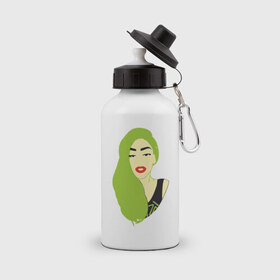 Бутылка спортивная с принтом Lady Gaga style в Кировске, металл | емкость — 500 мл, в комплекте две пластиковые крышки и карабин для крепления | Тематика изображения на принте: 