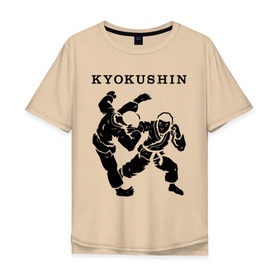 Мужская футболка хлопок Oversize с принтом Киокушинкай - кекусинкай в Кировске, 100% хлопок | свободный крой, круглый ворот, “спинка” длиннее передней части | каратэ | киокушинкай