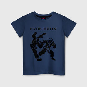 Детская футболка хлопок с принтом Киокушинкай - кекусинкай в Кировске, 100% хлопок | круглый вырез горловины, полуприлегающий силуэт, длина до линии бедер | каратэ | киокушинкай