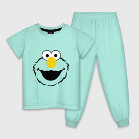 Детская пижама хлопок с принтом Sesame Street Elmo Big Smile в Кировске, 100% хлопок |  брюки и футболка прямого кроя, без карманов, на брюках мягкая резинка на поясе и по низу штанин
 | cookie monster | elmo | sesame street | улица сезам