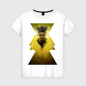 Женская футболка хлопок с принтом Breaking Bad в Кировске, 100% хлопок | прямой крой, круглый вырез горловины, длина до линии бедер, слегка спущенное плечо | 