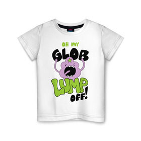Детская футболка хлопок с принтом Oh my glob в Кировске, 100% хлопок | круглый вырез горловины, полуприлегающий силуэт, длина до линии бедер | пупырка
