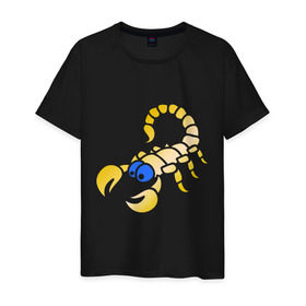 Мужская футболка хлопок с принтом Скорпион в Кировске, 100% хлопок | прямой крой, круглый вырез горловины, длина до линии бедер, слегка спущенное плечо. | 