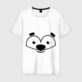 Мужская футболка хлопок с принтом Мордочка в Кировске, 100% хлопок | прямой крой, круглый вырез горловины, длина до линии бедер, слегка спущенное плечо. | 