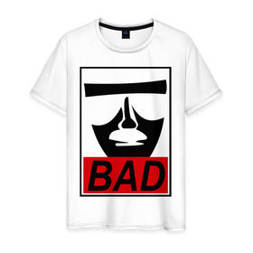 Мужская футболка хлопок с принтом Breaking Bad в Кировске, 100% хлопок | прямой крой, круглый вырез горловины, длина до линии бедер, слегка спущенное плечо. | bad | breaking bad | во все тяжкие