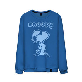 Мужской свитшот хлопок с принтом Snoopy в Кировске, 100% хлопок |  | snoopy | мультфильм | снупи | снупи в очках | собака