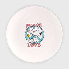 Тарелка с принтом Мир и любовь в Кировске, фарфор | диаметр - 210 мм
диаметр для нанесения принта - 120 мм | snoopy | мир и любовь | мультфильм | снупи | собака