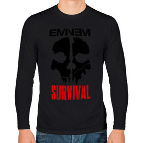 Мужской лонгслив хлопок с принтом Eminem - Survival в Кировске, 100% хлопок |  | eminem   survival | gangsta | gansta | hip | hip hop | hop | media | rap | survival выживание | еп | рэп | рэпчина | хип | хип хоп | хоп | эминем