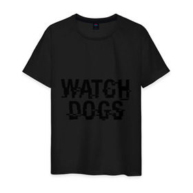 Мужская футболка хлопок с принтом Watch Dogs в Кировске, 100% хлопок | прямой крой, круглый вырез горловины, длина до линии бедер, слегка спущенное плечо. | watch dogs | сторожевые псы