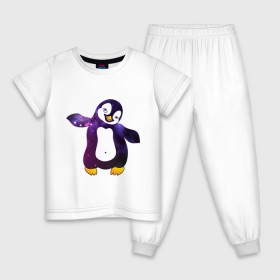 Детская пижама хлопок с принтом Пингвин просто космос в Кировске, 100% хлопок |  брюки и футболка прямого кроя, без карманов, на брюках мягкая резинка на поясе и по низу штанин
 | пингвин