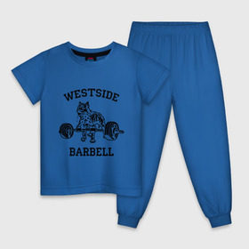 Детская пижама хлопок с принтом Westside barbell в Кировске, 100% хлопок |  брюки и футболка прямого кроя, без карманов, на брюках мягкая резинка на поясе и по низу штанин
 | westside barbell | силовой спорт | спорт