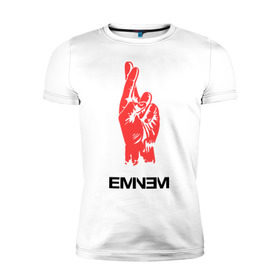 Мужская футболка премиум с принтом Eminem в Кировске, 92% хлопок, 8% лайкра | приталенный силуэт, круглый вырез ворота, длина до линии бедра, короткий рукав | bad | berzerk | eminem | gangsta | gansta | hip | hip hop | hop | rap | shady | shady records | еп | рэп | рэпчина | хип | хип хоп | хоп | эминем