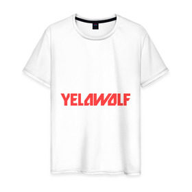 Мужская футболка хлопок с принтом Yelawolf red в Кировске, 100% хлопок | прямой крой, круглый вырез горловины, длина до линии бедер, слегка спущенное плечо. | 