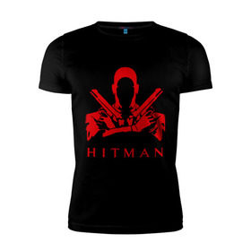 Мужская футболка премиум с принтом Hitman красный в Кировске, 92% хлопок, 8% лайкра | приталенный силуэт, круглый вырез ворота, длина до линии бедра, короткий рукав | hitman | хитман