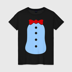 Женская футболка хлопок с принтом Костюм Пингвина в Кировске, 100% хлопок | прямой крой, круглый вырез горловины, длина до линии бедер, слегка спущенное плечо | костюм | костюм пингвина | праздник
