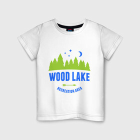 Детская футболка хлопок с принтом Лес - территория отдыха в Кировске, 100% хлопок | круглый вырез горловины, полуприлегающий силуэт, длина до линии бедер | лес | лес   территория отдыха | разное | туристические
