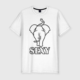 Мужская футболка премиум с принтом Sexy (секси) в Кировске, 92% хлопок, 8% лайкра | приталенный силуэт, круглый вырез ворота, длина до линии бедра, короткий рукав | животные | прикольные картинки