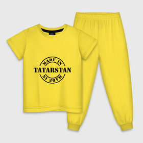 Детская пижама хлопок с принтом Made in tatarstan в Кировске, 100% хлопок |  брюки и футболка прямого кроя, без карманов, на брюках мягкая резинка на поясе и по низу штанин
 | made in tatarstan | регионы россии | татарстан