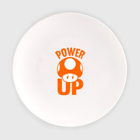 Тарелка с принтом Mario power up в Кировске, фарфор | диаметр - 210 мм
диаметр для нанесения принта - 120 мм | nintendo | марио | нинтендо