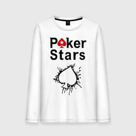 Мужской лонгслив хлопок с принтом Poker Stars в Кировске, 100% хлопок |  | pokerstars